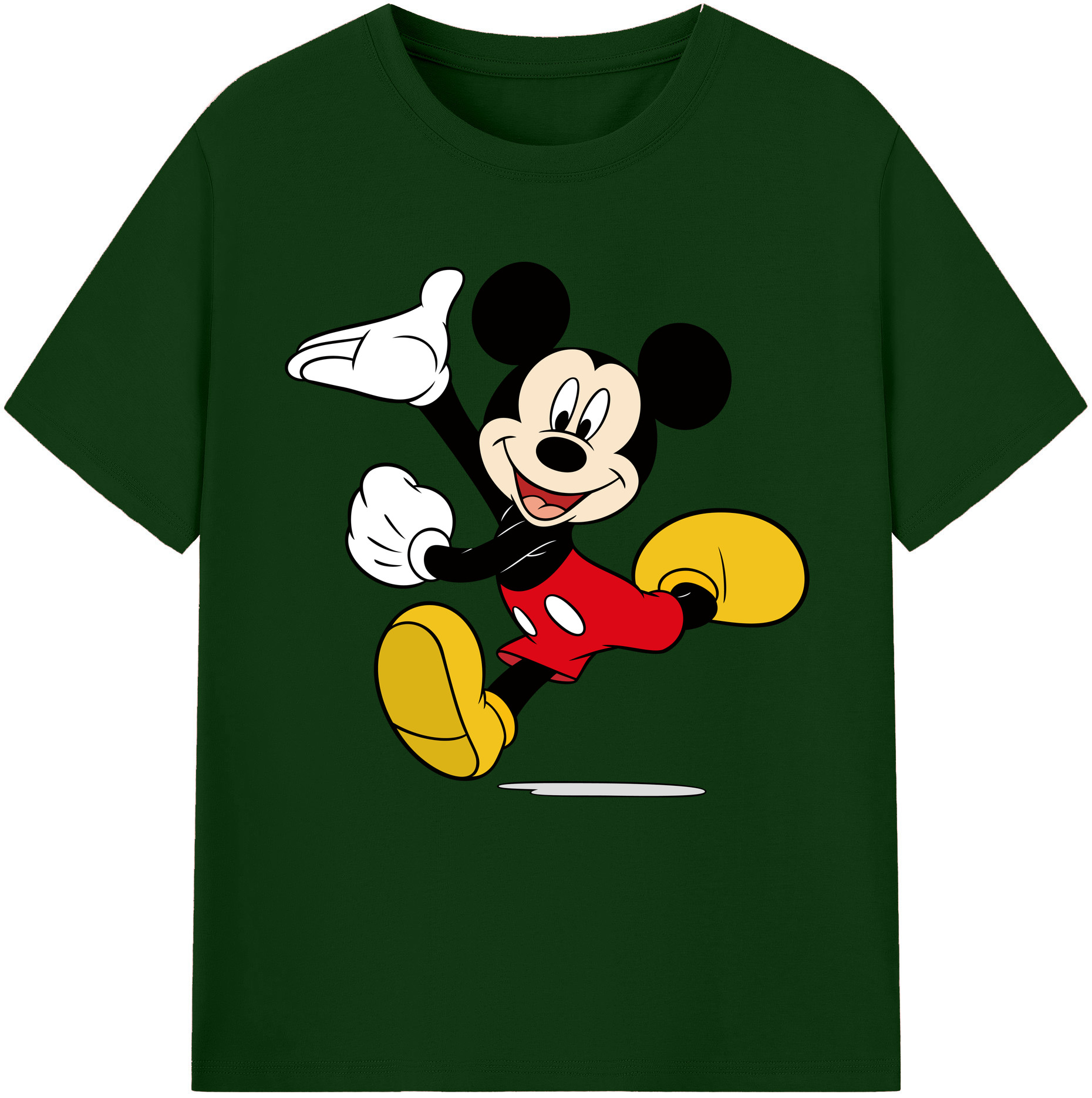（画像用） ミッキーマウス Mickey Mouse 綿100％半袖Tシャツ（フロントプリント）